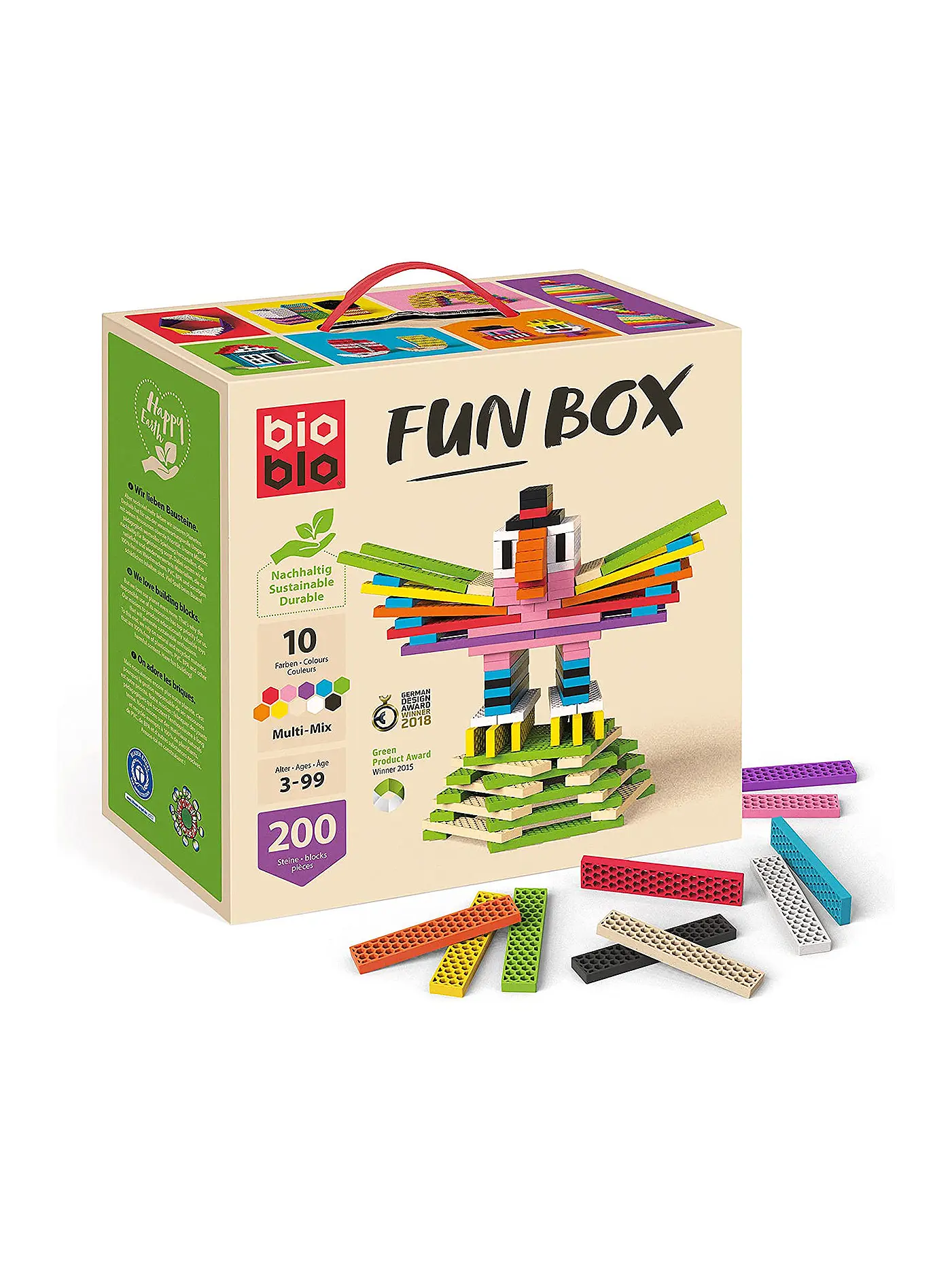 Bioblo | Fun Box Multi-Mix mit 200 Bausteinen | 